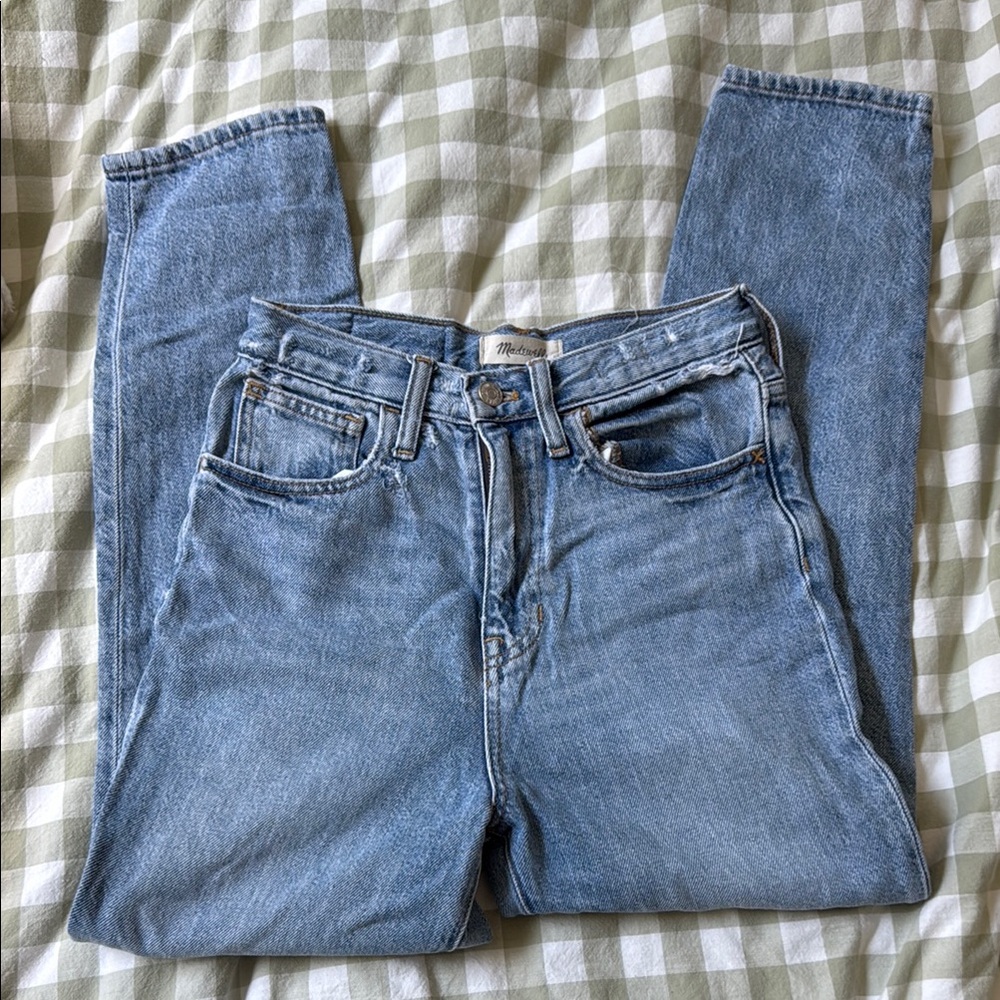 Madewell The Mom Jean Light Blue Denim Jeans size 24